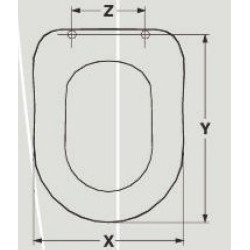 SEAT WC VENUS ANTEA ADAPTABLE IN RESIWOOD