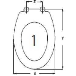 SEDILE WC VENUS GIADA ADATTABILE IN DUROPLAST