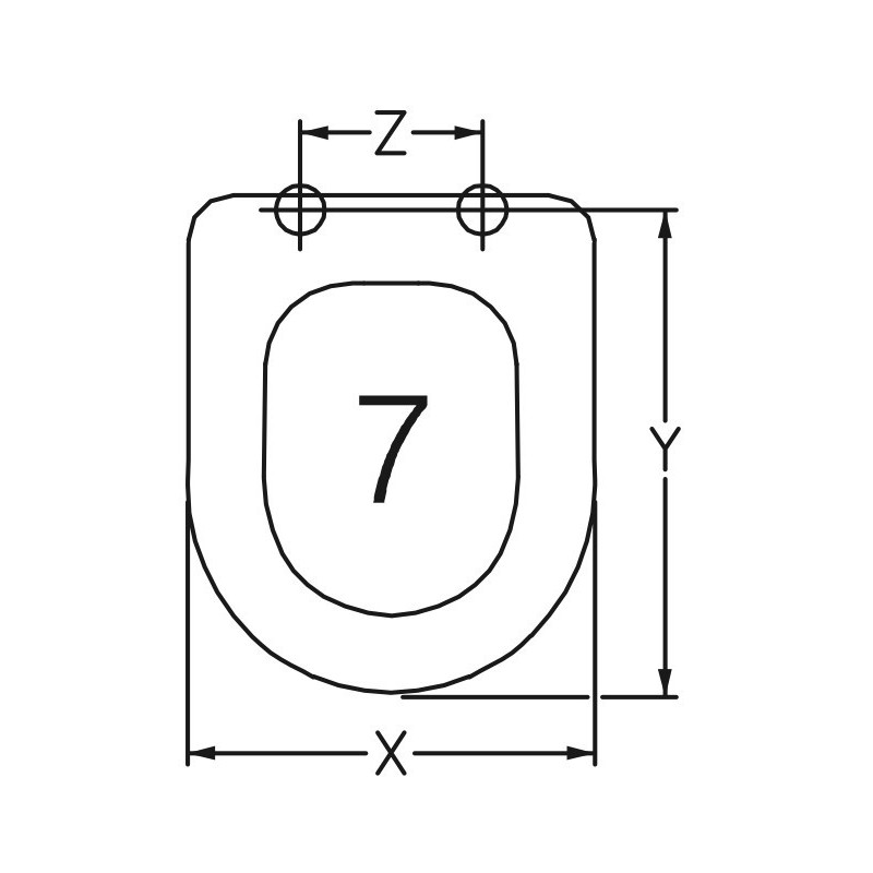 SEDILE WC VENUS PITTY ADATTABILE IN DUROPLAST