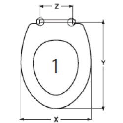 SEAT WC VENUS TECLA ADAPTABLE IN DUROPLAST