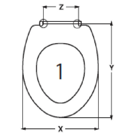 SEDILE WC VENUS TECLA ADATTABILE IN DUROPLAST