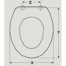 SEDILE WC VENUS TOPAZIO ADATTABILE IN MDF LACCATO