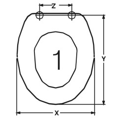 SEAT WC VENUS TOPAZIO ADAPTABLE IN DUROPLAST