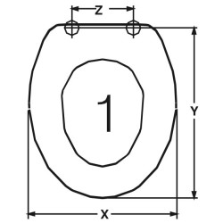 SEAT WC GLOBO PRIMA ADAPTABLE IN DUROPLAST