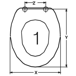 SEAT WC GRAVENA FRENTANA ADAPTABLE IN DUROPLAST