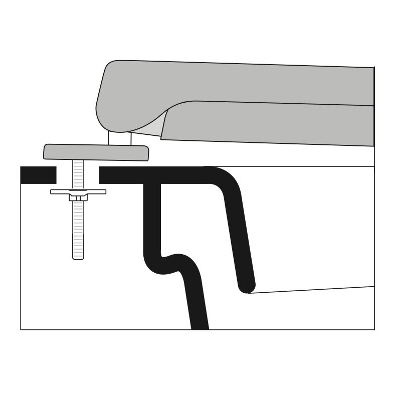 ABATTANT DU WC GRAVENA CARGO ADAPTABLE IN DUROPLAST