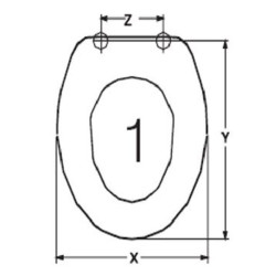 SEAT WC HATRIA LE FIABE (Y1AB) ADAPTABLE EN DUROPLAST