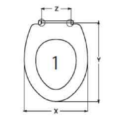 ABATTANT DU WC INCEA OPI ADAPTABLE IN DUROPLAST