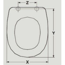 SEAT WC INCEA SUPRA ADAPTABLE IN RESIWOOD