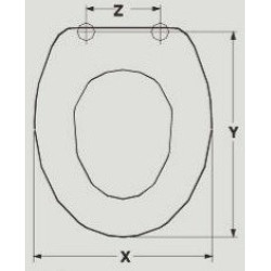 ABATTANT DU WC JUMBO GOLIA ADAPTABLE IN RESIWOOD