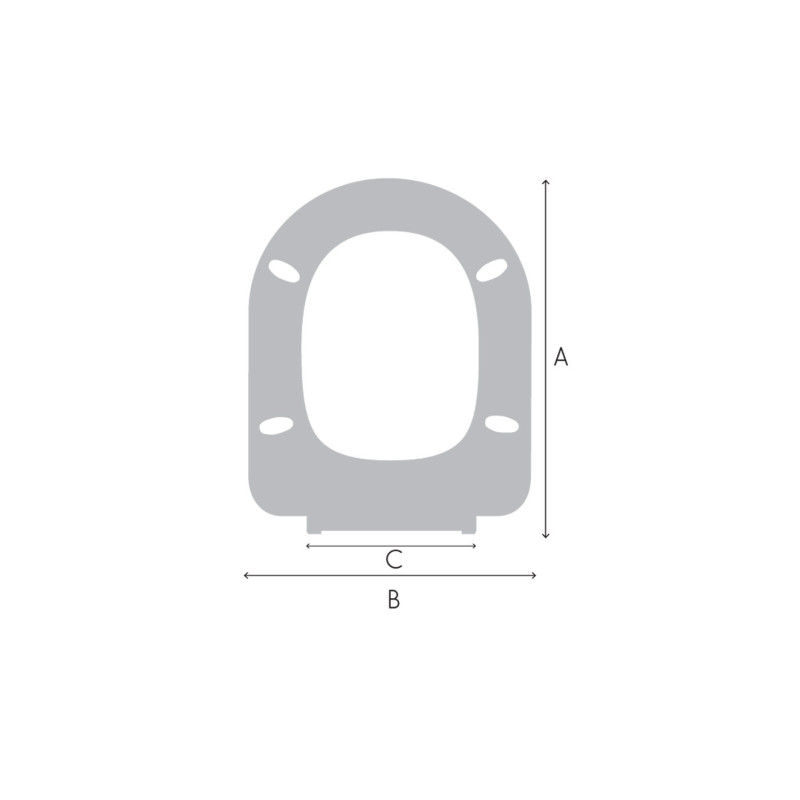 Abattant WC Noken/Porcelanosa City adaptable en Duroplast