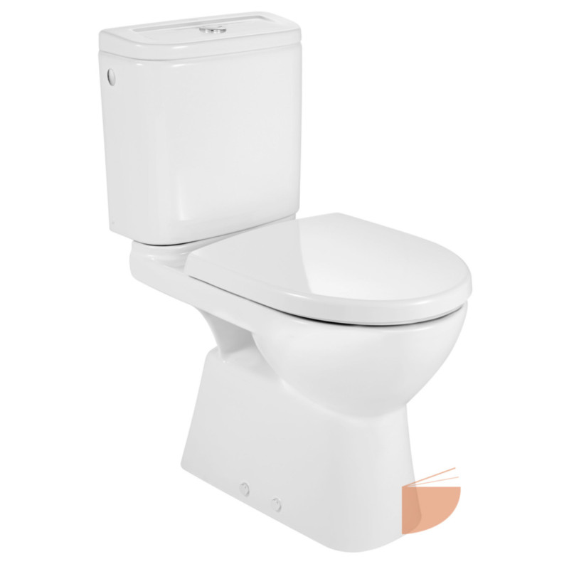 ETOOS 04032108 KAIROS Tapa WC Compatible Caída Amortiguada Envolvente Slim  Extraíble Blanco
