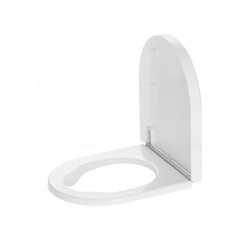 Siège WC Duravit Qatego, plastique thermodurci, abaissement automatique,  blanc brillant 463x369x44mm, 0026890000