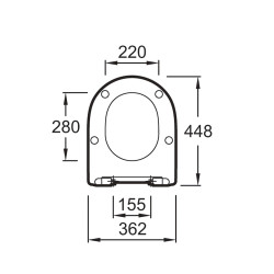 Toilet Seat Jacob Delafon Odeon Rive Gauche Original