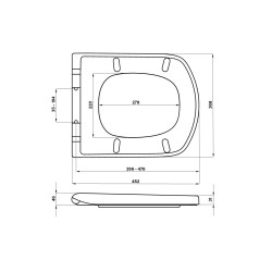 Tapa WC Roca Dama Senso adaptable en Duroplast