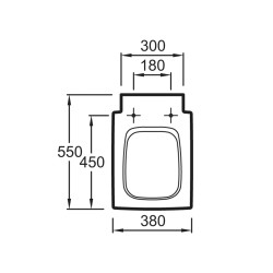 Sedile WC Jacob Delafon Terrace Originale. Rif E70019-00