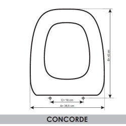 Abattant WC Valadares Concorde adaptable en Resiwood