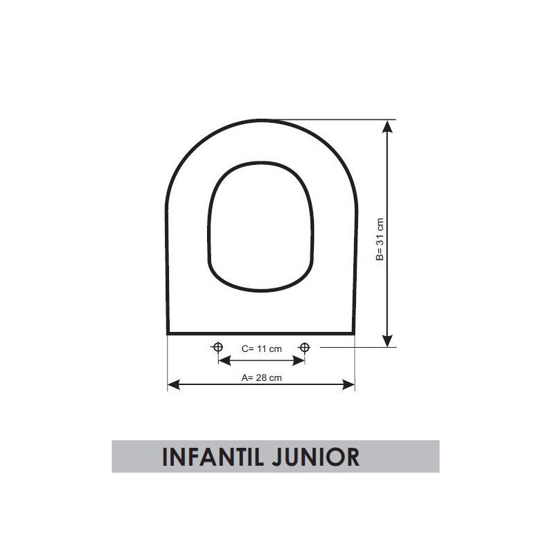 ABATTANT DU WC VALADARES INFANTIL JUNIOR ADAPTABLE IN RESIWOOD