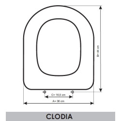 Abattant WC Sangrá Clodia adaptable en Resiwood