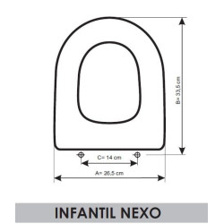 Abattant WC Pour Enfants Ceramica Cielo adaptable en Resiwood