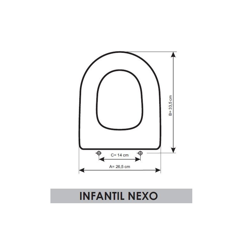 TAPA WC SANITANA INFANTIL NEXO ADAPTABLE EN RESIWOOD