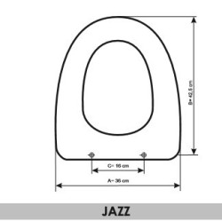 Abattant WC Sanitana Jazz adaptable en Resiwood