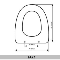 Tapa WC Sanitana Jazz adaptable en Resiwood