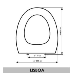 Toilet Seat Sanitana Lisboa adaptable in Resiwood
