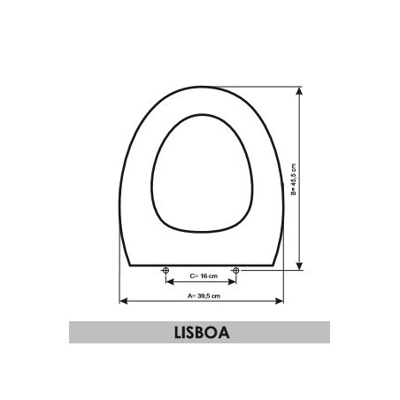Toilet Seat Sanitana Lisboa adaptable in Resiwood