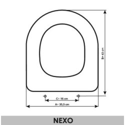 Abattant WC Sanitana Nexo adaptable en Resiwood