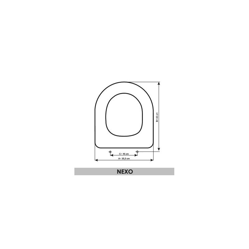 Abattant WC Sanitana Nexo adaptable en Resiwood