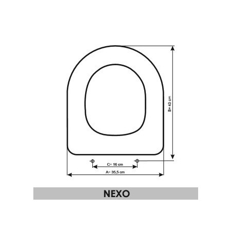 Abattant WC Sanitana Nexo adaptable en Resiwood