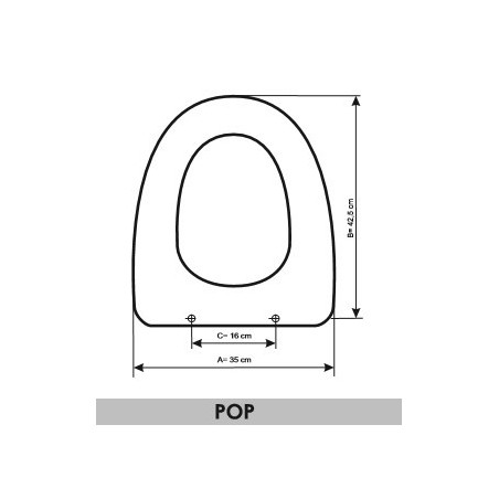 Tapa WC Sanitana Pop adaptable en Resiwood