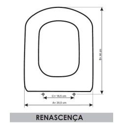 SEAT WC SANITANA RENASCENÇA  ADAPTABLE IN RESIWOOD