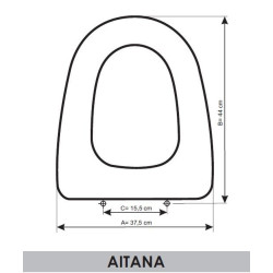 Abattant WC Unisán Aitana adaptable en Resiwood