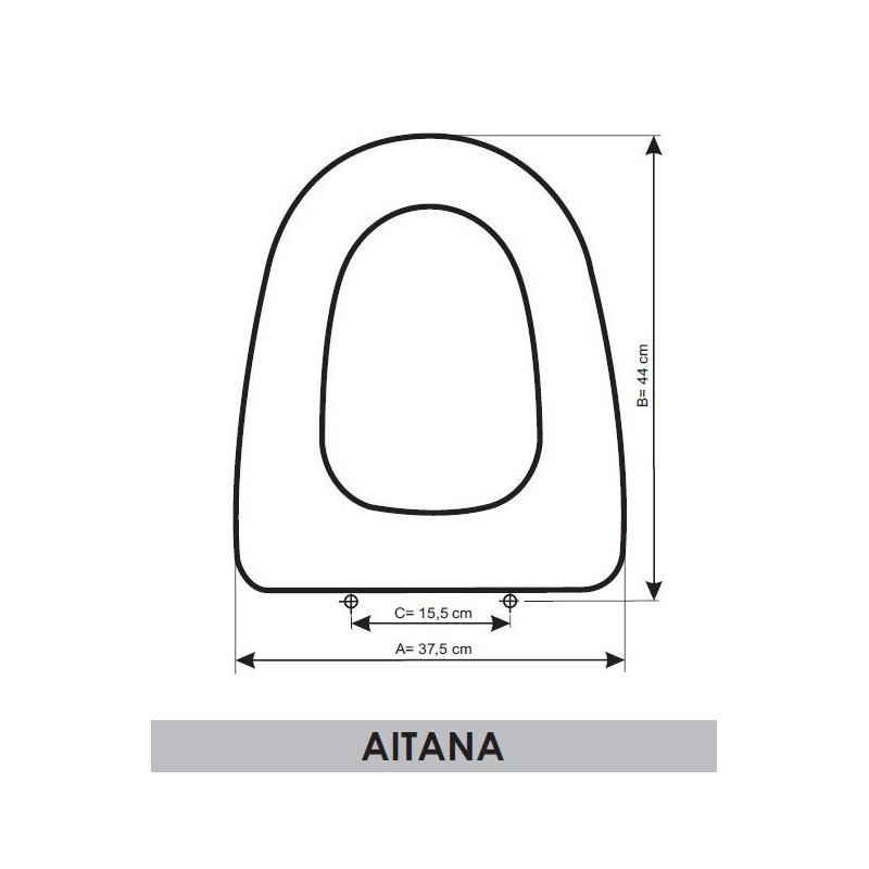 Abattant WC Unisán Aitana adaptable en Resiwood