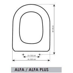 Abattant WC Unisán Alfa Plus adaptable en Resiwood