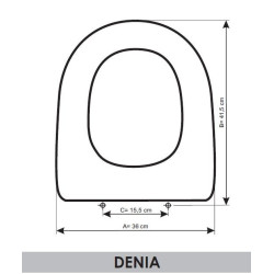 Toilet Seat WC Unisán Denia adaptable in Resiwood