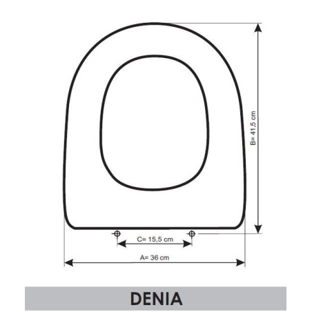 Toilet Seat WC Unisán Denia adaptable in Resiwood