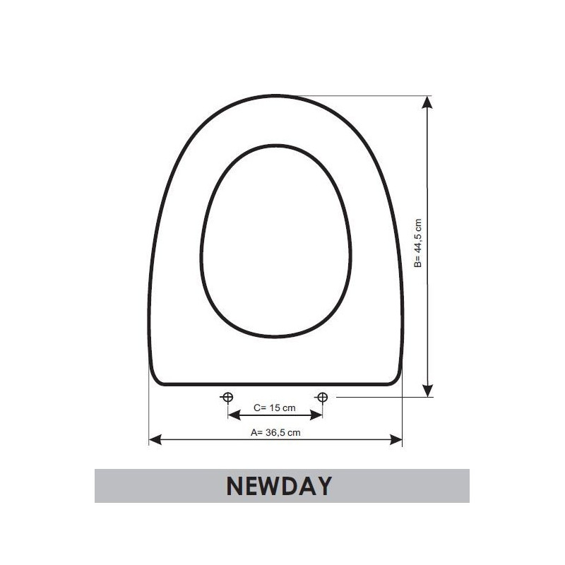 Tapa WC Unisán New Day adaptable en Resiwood