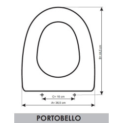 Abattant WC Cifial Portobello adaptable en Resiwood