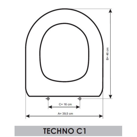 Abattant WC Cifial Techno C1 adaptable en Resiwood