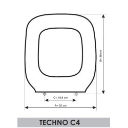 Toilet Seat Cifial Techno C4 adaptable in Resiwood