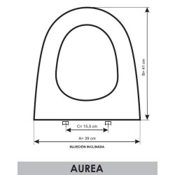 Toilet Seat Gala Aurea adaptable in Resiwood