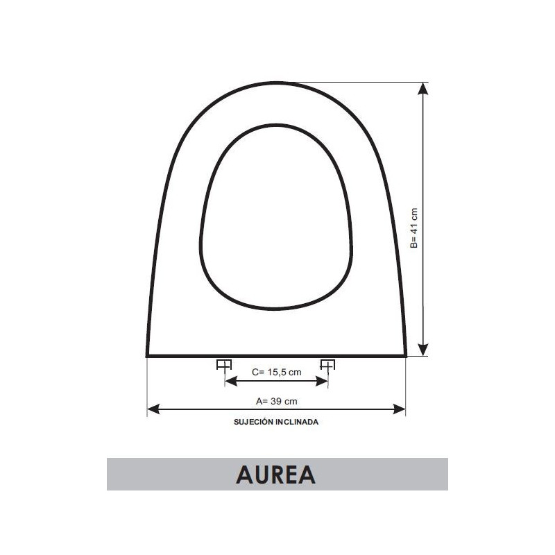 Toilet Seat Gala Aurea adaptable in Resiwood