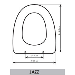 Toilet Seat Gala Jazz adaptable in Resiwood