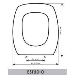 Abattant WC Roca Estudio adaptable en Resiwood