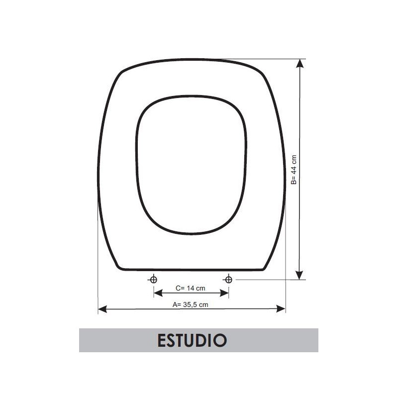 Abattant WC Roca Estudio adaptable en Resiwood