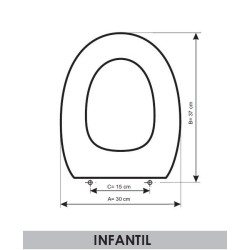 TAPA WC GALASSIA INFANTIL  ADAPTABLE EN RESIWOOD