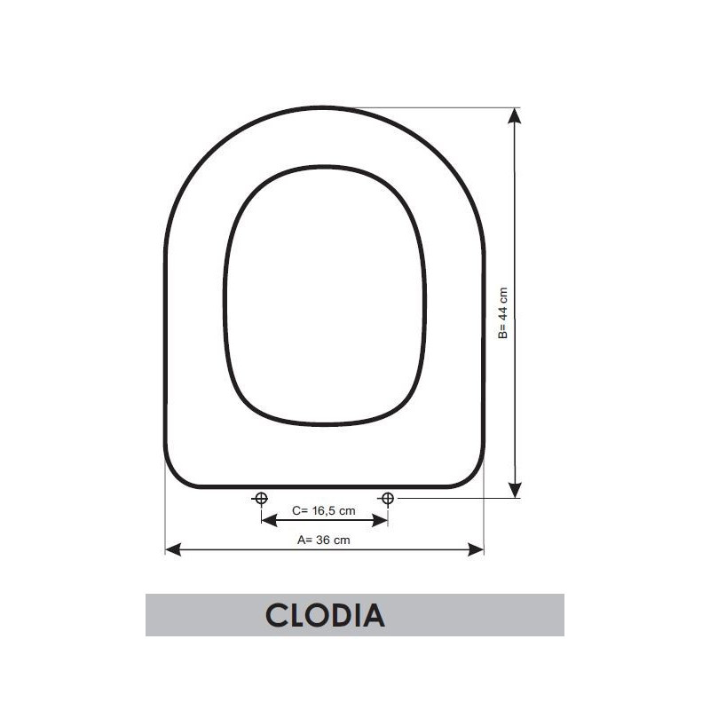 Toilet Seat Ideal Standard Clodia adaptable in Resiwood